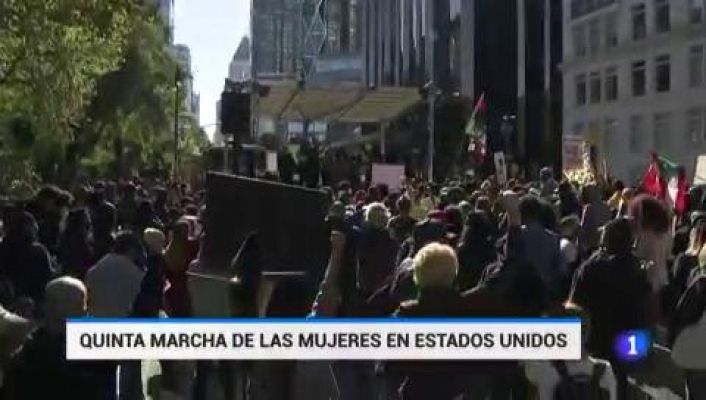 Telediario 1 - Miles de mujeres protestan en EE.UU. contra la jueza nominada por Trump para el Tribunal Supremo