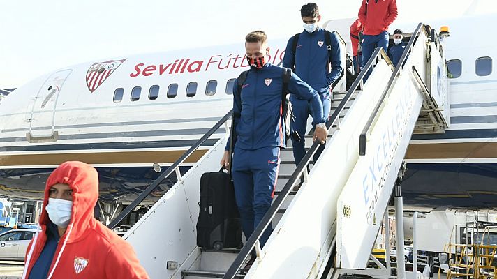 El Sevilla llega a Londres para iniciar su sexta participación en la Champions