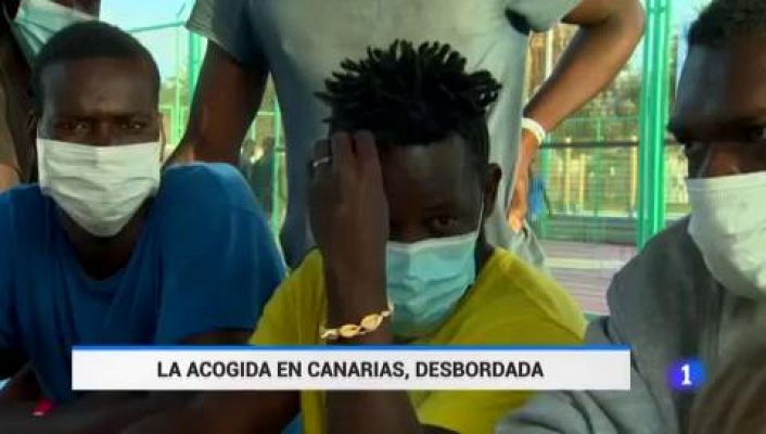 Telediario 1 - Las Islas Canarias, desbordadas por la crisis migratoria