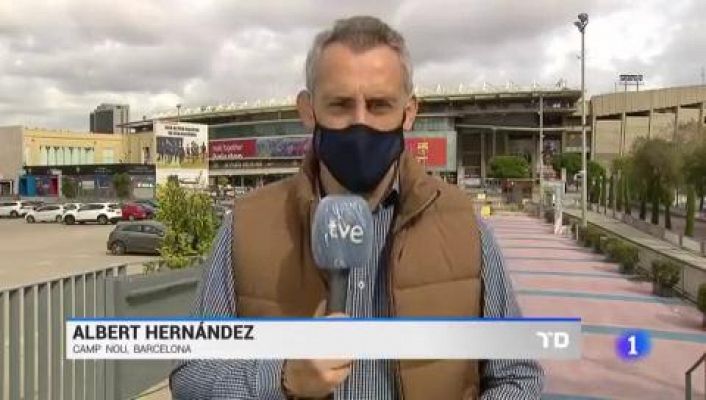 Telediario 1 - El Barça se estrena en Champions mientras Bartomeu busca la adecuación salarial de la plantilla