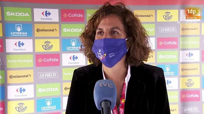 Irene Lozano: "Es un orgullo que las bicicletas vuelvan a rodar en esta Vuelta"