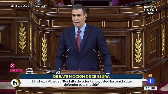 Pedro Sánchez contesta en el Congreso a Abascal