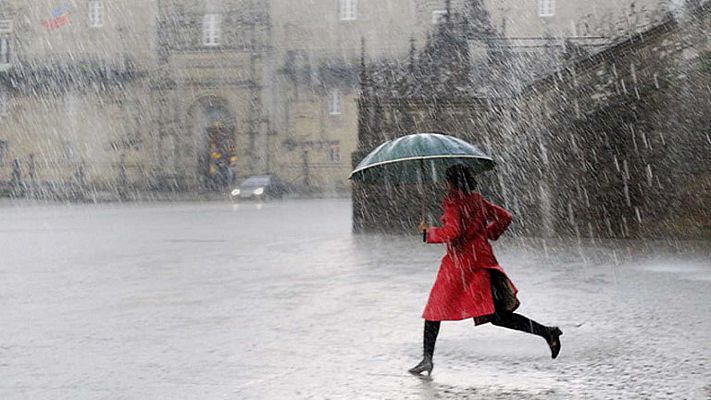 Lluvia fuerte al oeste de Galicia y ascenso térmico casi generalizado