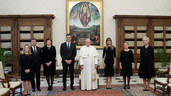 El papa recibe a Pedro Sánchez en el Vaticano