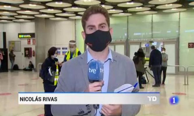 Telediario 1 - Leopoldo López llega a Madrid y dice que seguirá trabajando "para alcanzar la libertad" de Venezuela