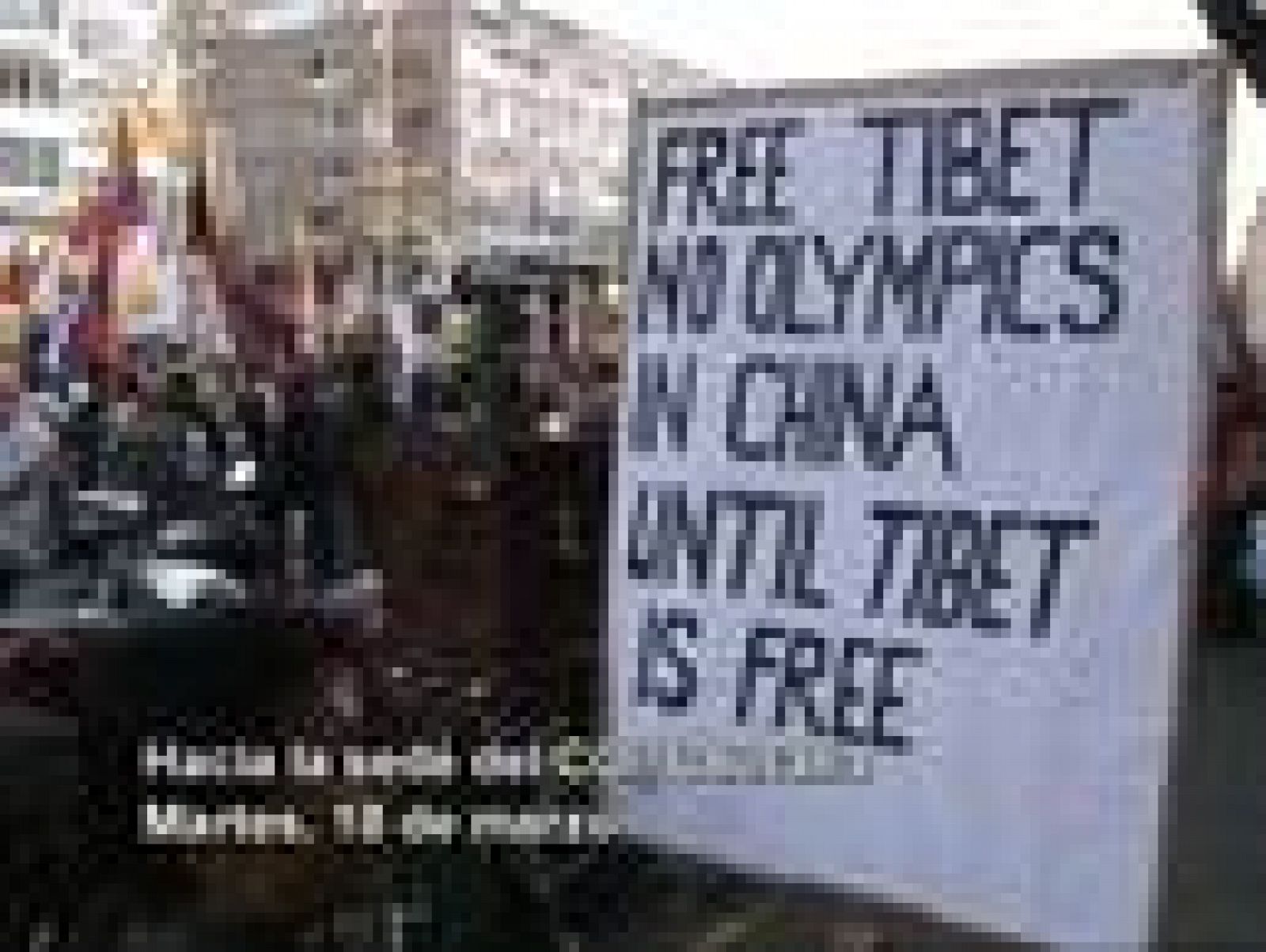 Manifestaciones de apoyo al Tíbet en Bruselas, frente a la sede del Consejo de Europa, y en Lausana, donde tiene su sede el COI