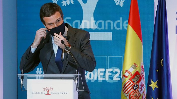 Telediario 1 - Casado plantea a Sánchez limitar el estado de alarma a ocho semanas y aprobar un marco legal