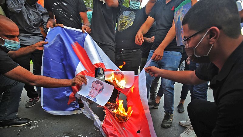 Protestas en países musulmanes contra Macron por su defensa de las caricaturas de Mahoma