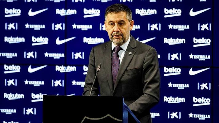 Telediario 1 - Bartomeu dimite como presidente del Barcelona
