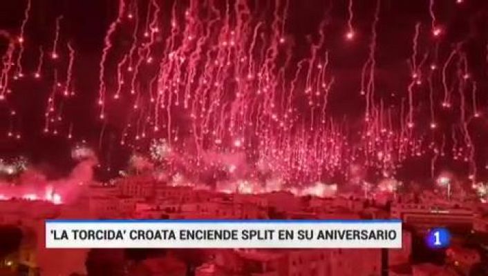 Explosiva celebración de los 70 años de 'La Torcida' en Split