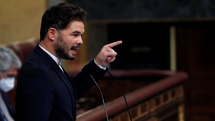 Rufián: "Ya vale de echarse los muertos a la cabeza"