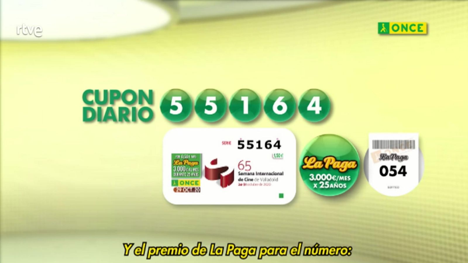 SORTEO ONCE 291020 2204