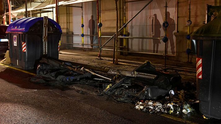 Informativo 24h - Seis detenidos en Bilbao en los disturbios tras una protesta contra el toque de queda y el confinamiento