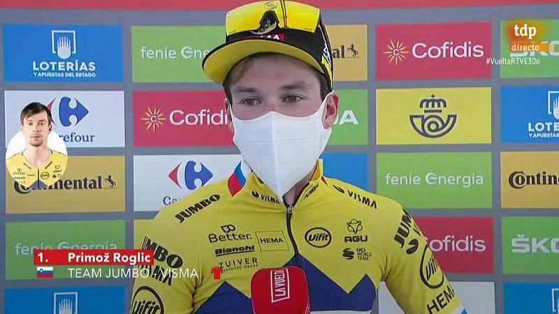 La Vuelta 2020 | Roglic: "Otra vez de rojo. Ahora hay que mantener la concentración"