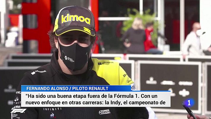 Telediario 1 - Fernando Alonso: "Vuelvo muy motivado tras 'resetear' la mente y el cuerpo"