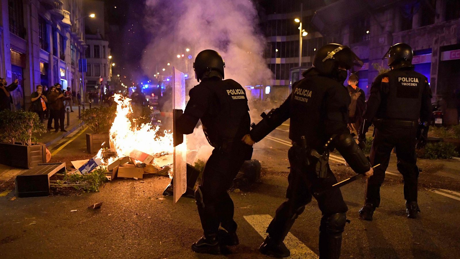 Incidentes en varias ciudades españolas en protestas anti-COVID
