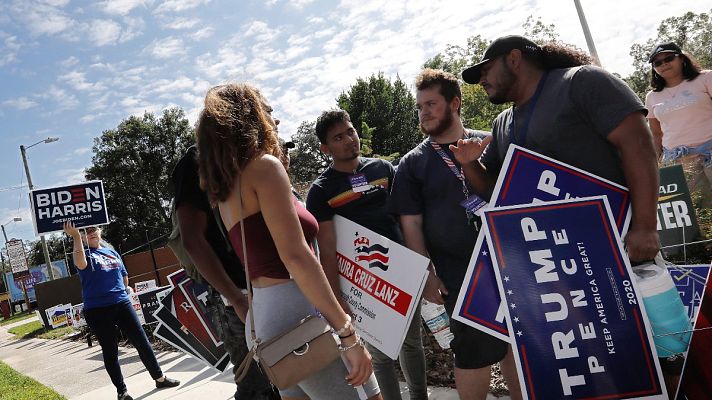 Telediario 1 - Personalidades republicanas hacen campaña en contra de Trump