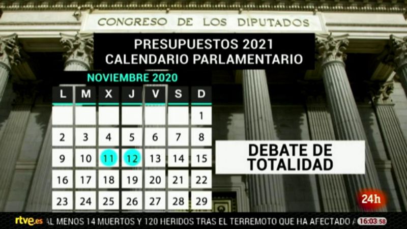 Parlamento - El foco parlamentario - Tramitación de los presupuestos - 31/11/2020