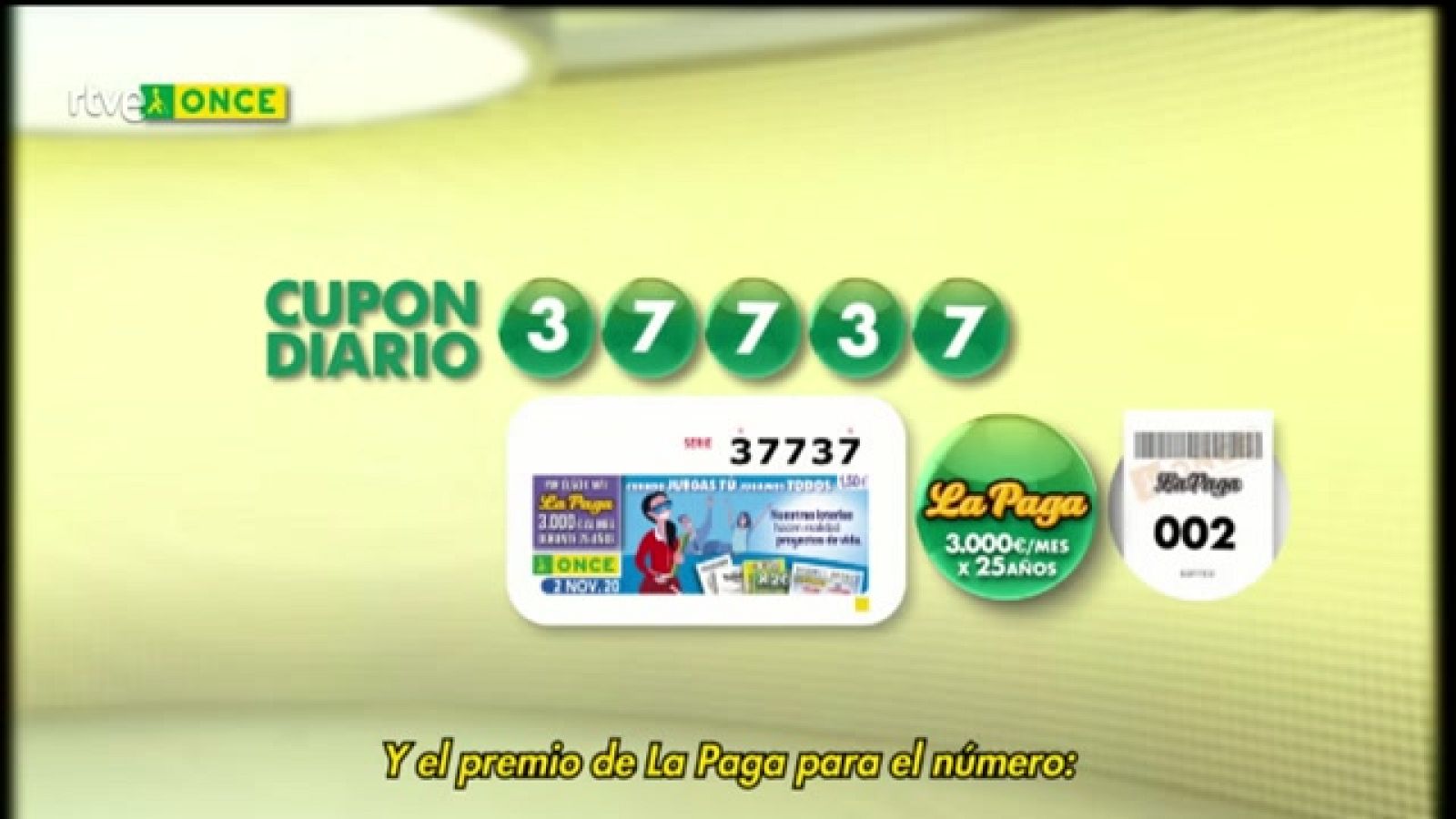 Sorteo ONCE - 02/11/20 - ver ahora