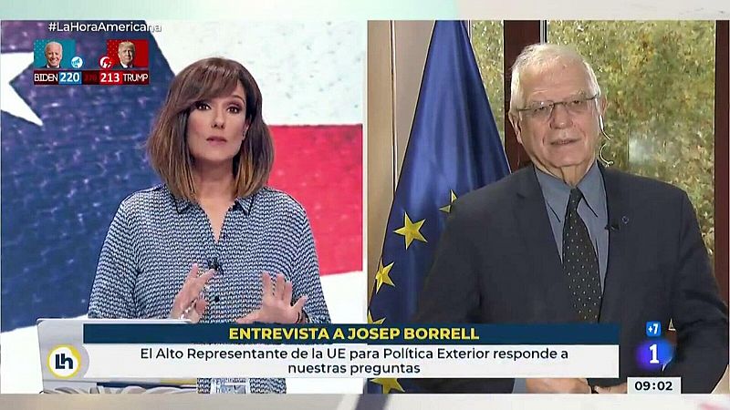 Josep Borrell se muestra prudente con el resultado en Estados Unidos: "Hay que contar hasta el último voto"
