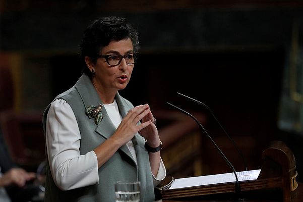 Telediario 1 - Laya, sobre la relación de España con Trump: "Ha habido luces y grandes sombras"