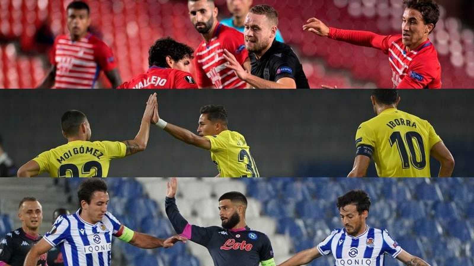 Real Sociedad, Villarreal y Granada, a por un paso más en Europa