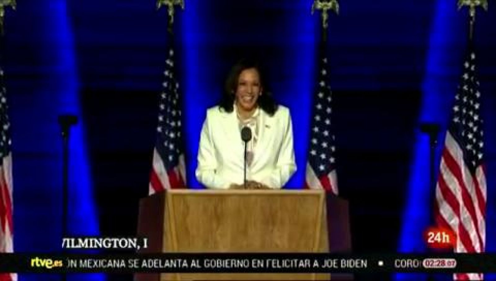 Discurso de la victoria de Kamala Harris: "Soy la primera vicepresidenta pero no seré la última"