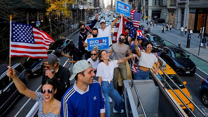 División en las calles de EE.UU. tras la victoria de Biden