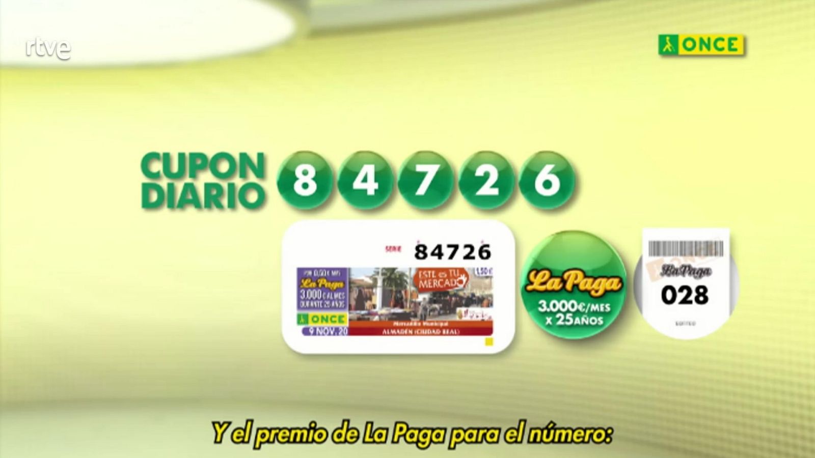 Sorteo ONCE - 09/11/20 - ver ahora