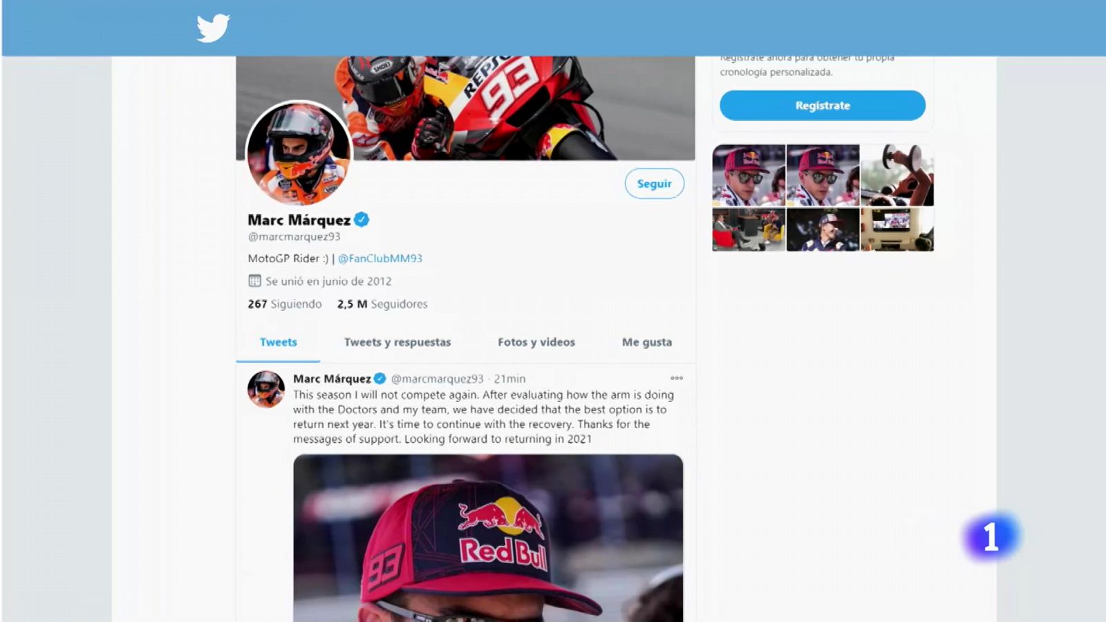 Márquez no volverá a correr en MotoGP hasta 2021