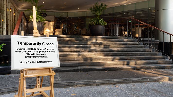 Telediario 1 - Siete de cada diez hoteles en España están cerrados por la pandemia