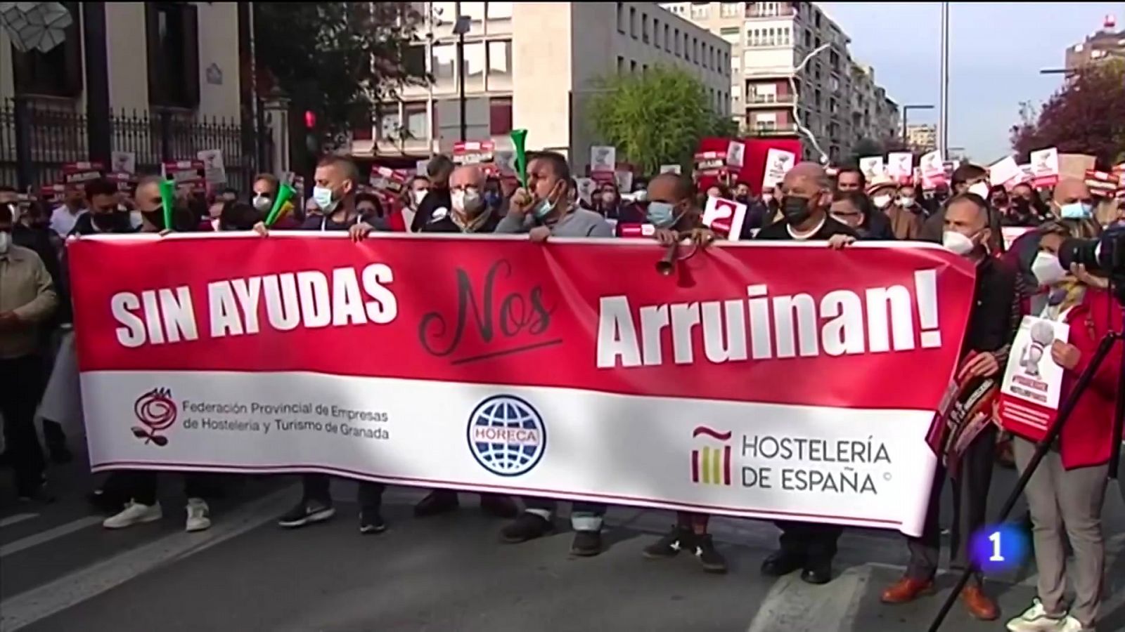 Los profesionales de la hostelería de Andalucía toman las calles