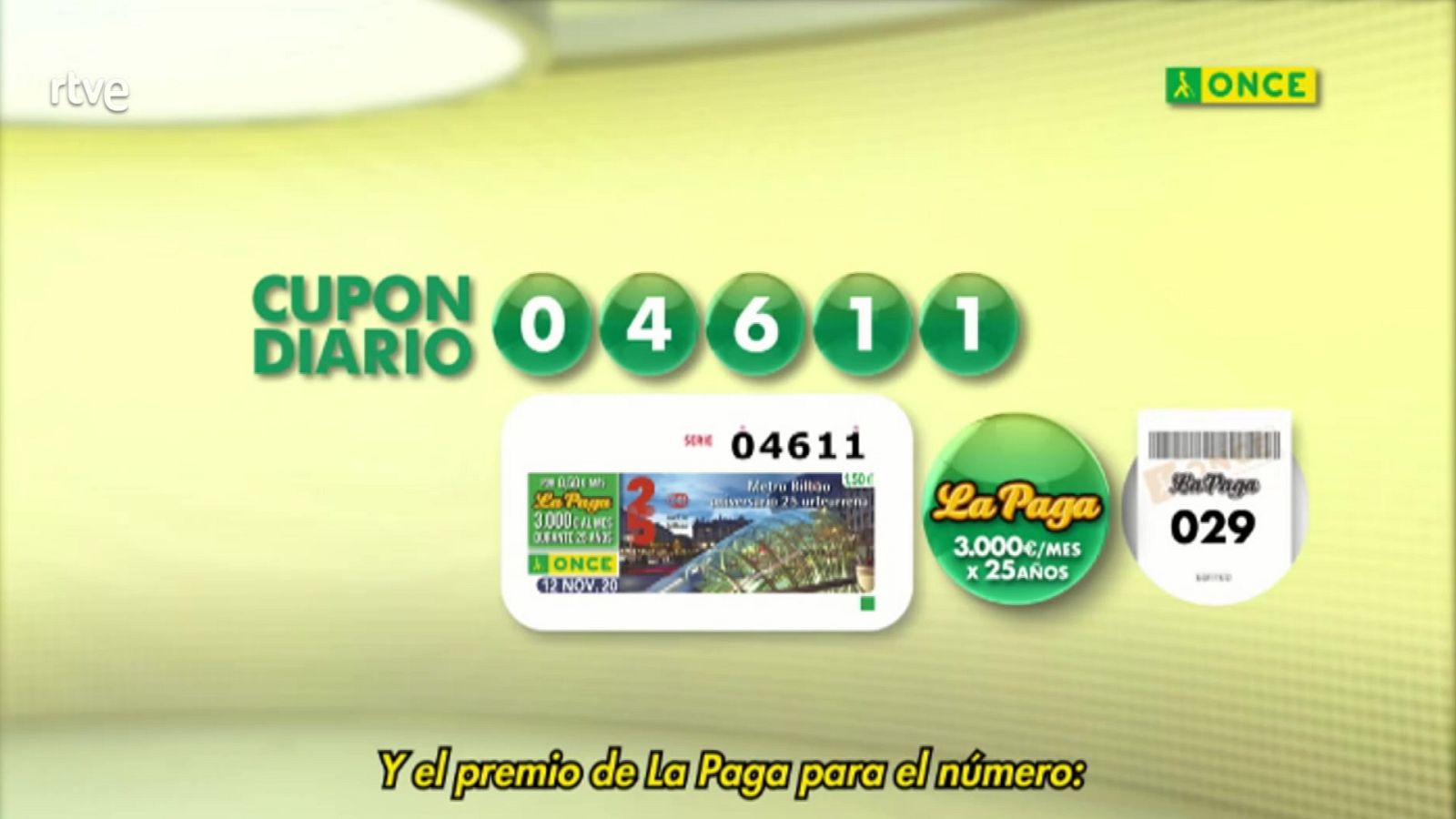 Sorteo ONCE - 12/11/20 - ver ahora