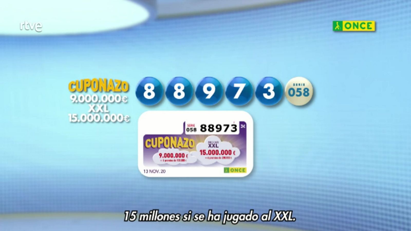 Sorteo ONCE - 13/11/20 - ver ahora