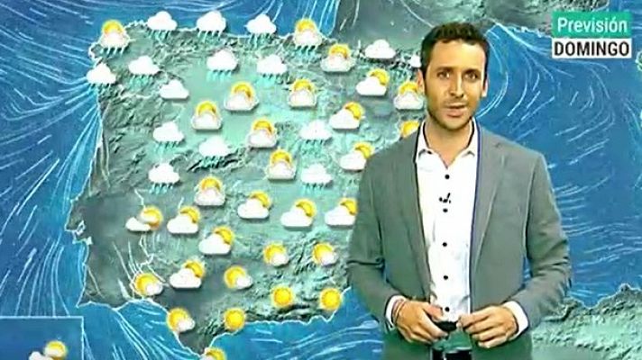 Telediario 1 - La Aemet prevé cielos nublados en gran parte del país con fuertes lluvias en Galicia y puntos de Canarias