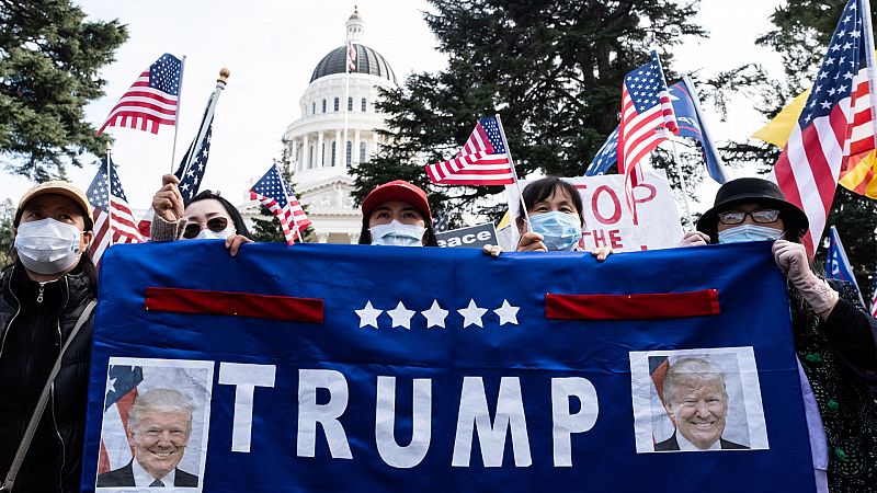 Partidarios de Trump protestan contra el fraude electoral