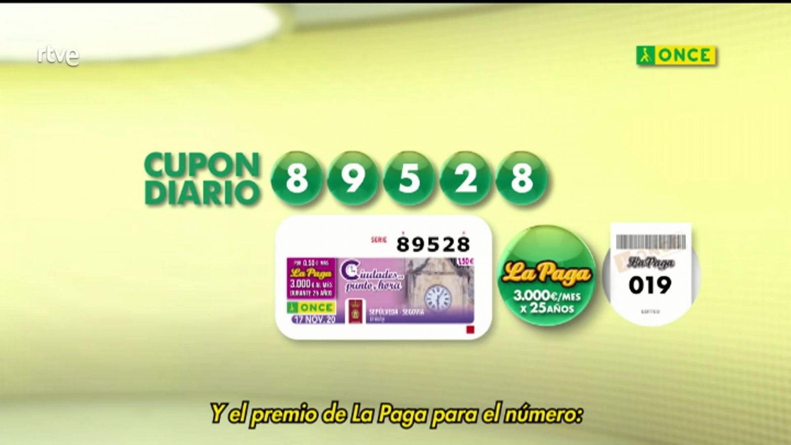 Sorteo ONCE - 17/11/20 - ver ahora