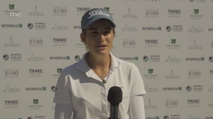 Golf - Luna Sobrón, líder en un torneo saudí del circuito europeo