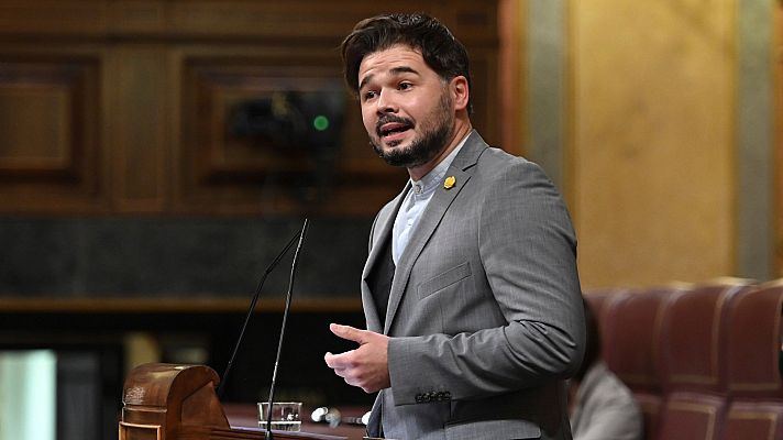 La hora de La 1 - Rufián critica que el PSOE no haya estado en la enmienda sobre desahucios y haya que "torcerle el brazo" para estas cuestiones