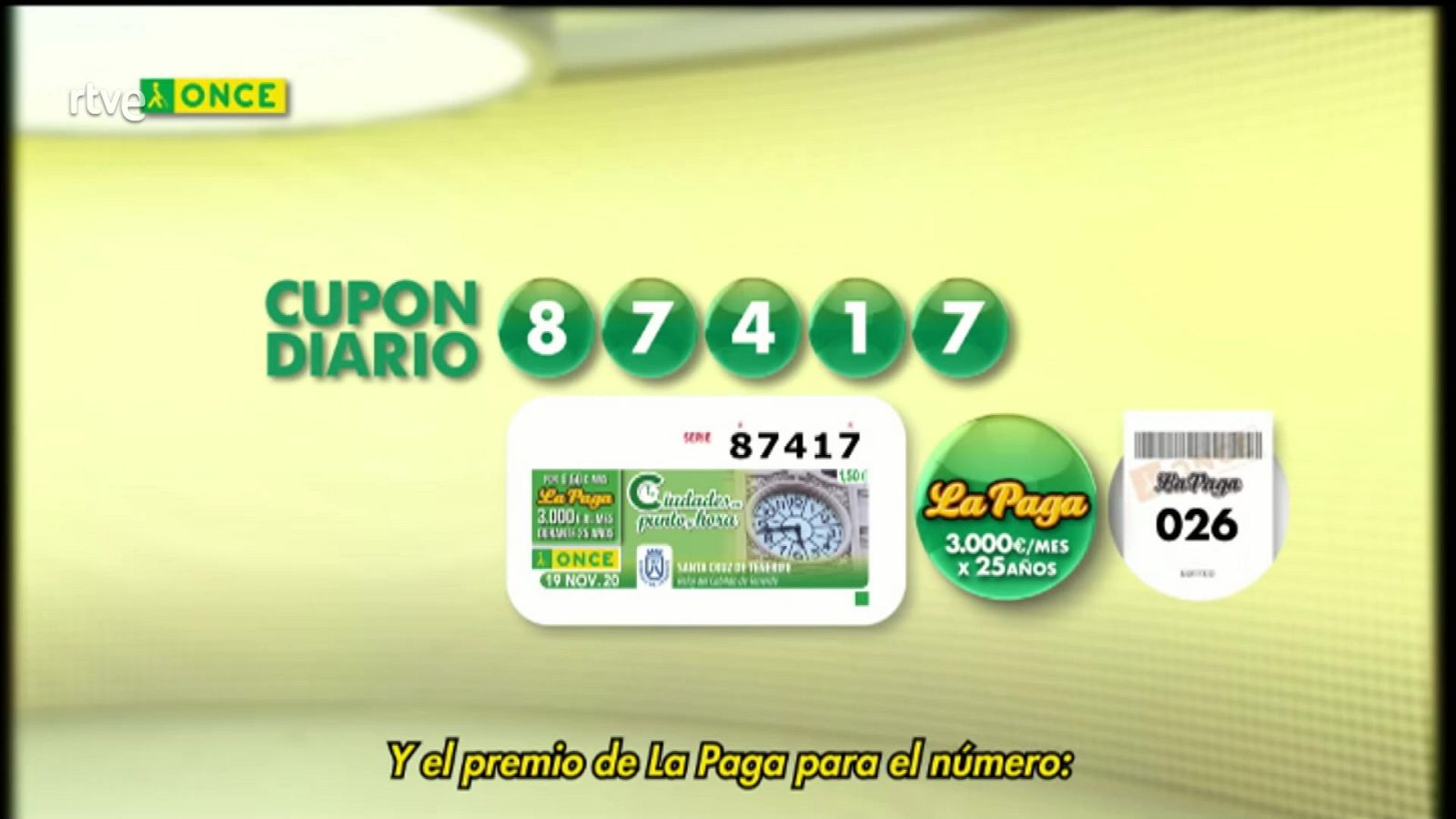 Sorteo ONCE - 19/11/20 - ver ahora