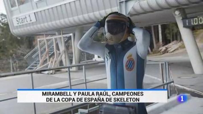 Ander Mirambell y Paula Raul, campeones de la Copa de España de skeleton