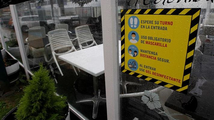 Telediario 1 - Los científicos advierten sobre la importancia de ventilar las terrazas de los bares para evitar contagios por aerosoles
