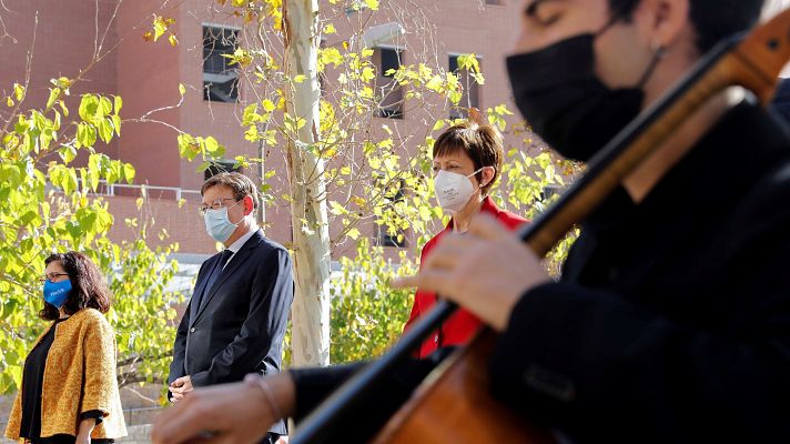 Telediario 1 - Homenaje a Ernest Lluch con motivo del vigésimo aniversario de su asesinato por ETA