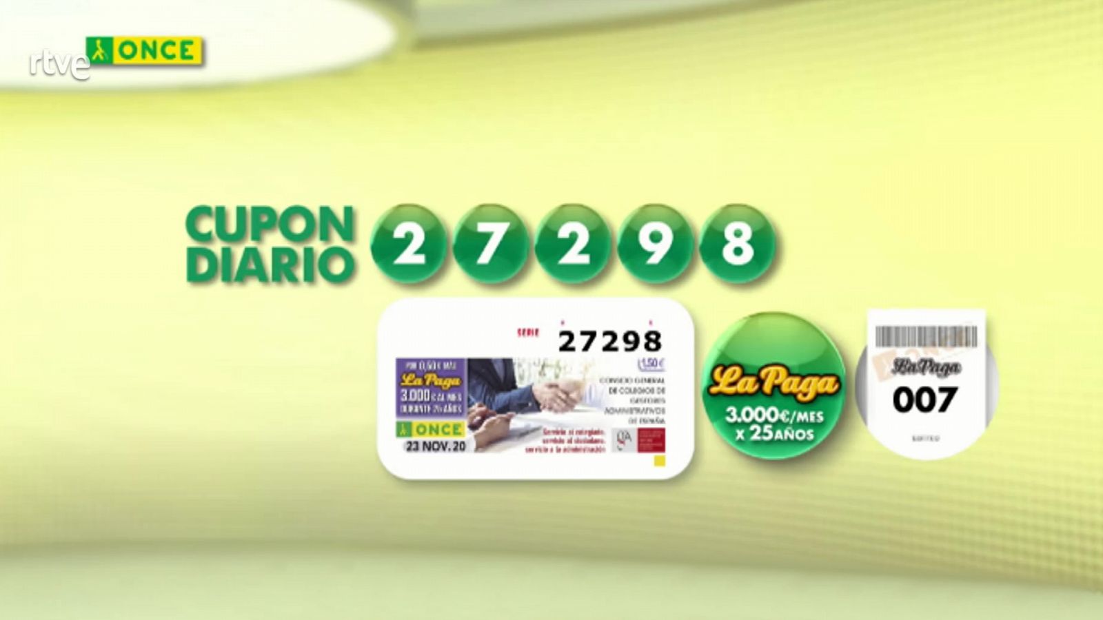 Sorteo ONCE - 23/11/20 - RTVE.es