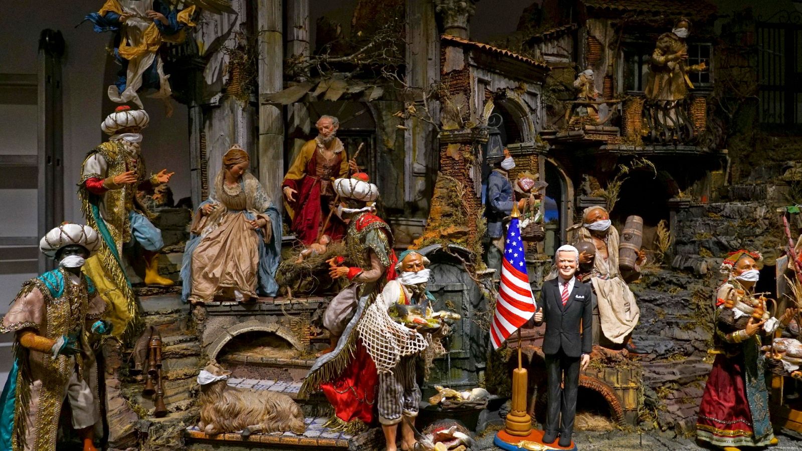 Los belenes navideños de Nápoles, sin visitantes por la COVID-19