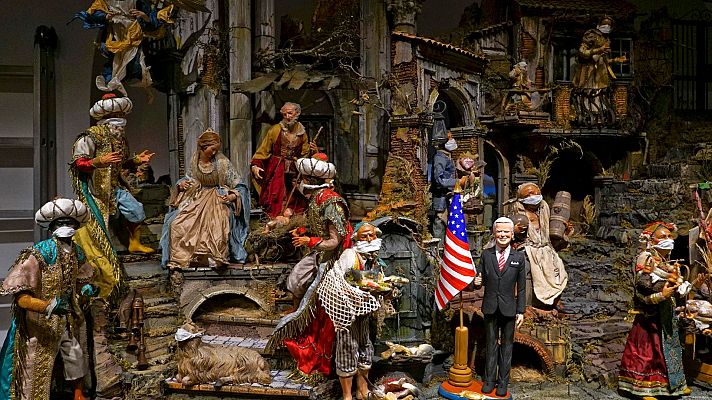 Telediario 1 - Los belenes de Nápoles, sin visitantes por la COVID-19