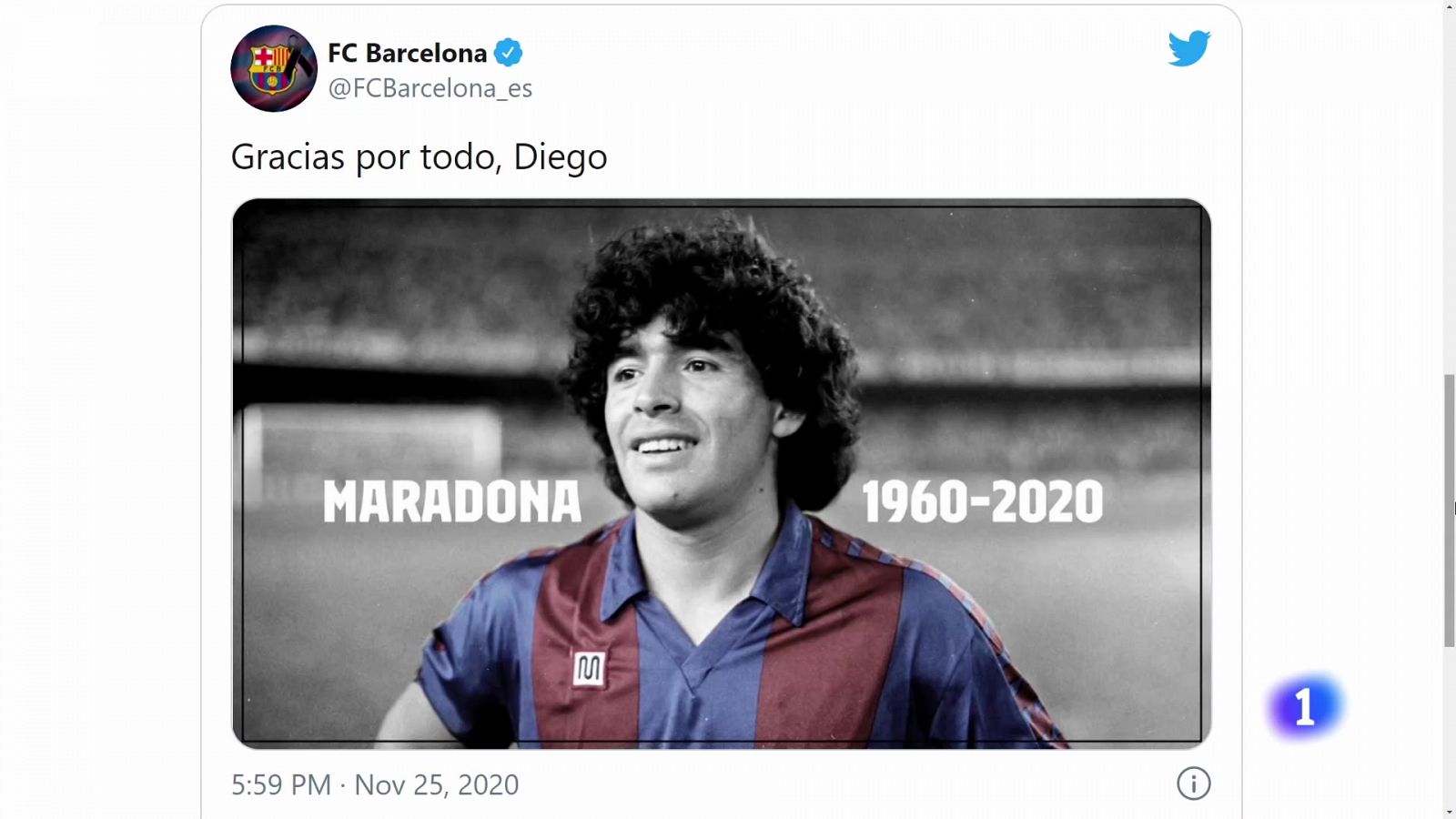 El deporte español recuerda a Maradona