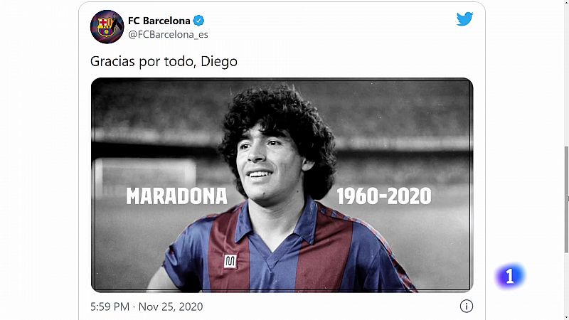 El deporte espa�ol recuerda a Maradona