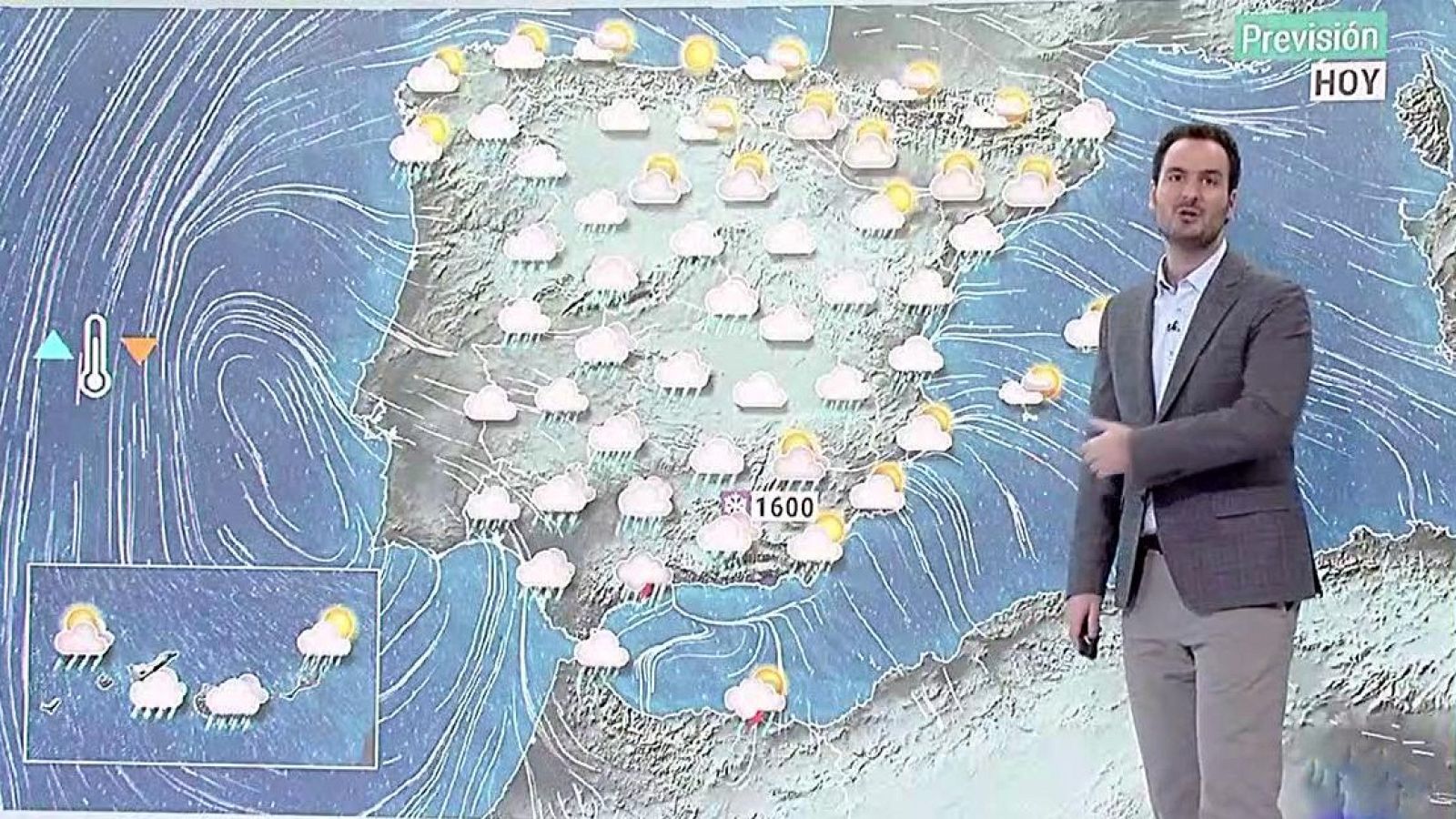 Precipitaciones en amplias zonas y descenso térmico en el sur