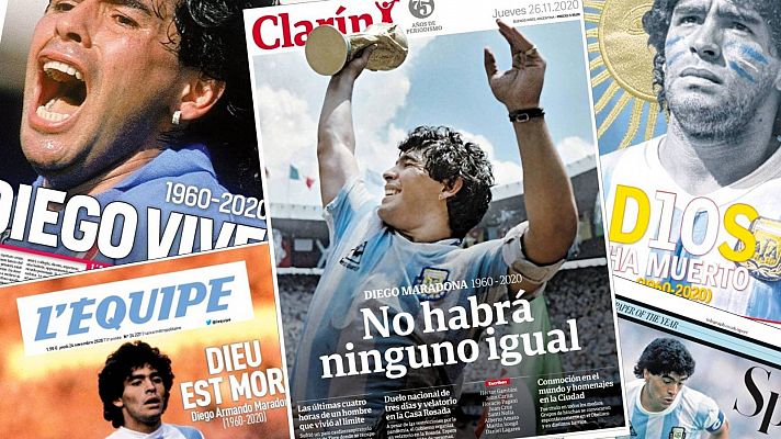 Telediario 1 - La muerte de Maradona paraliza Argentina